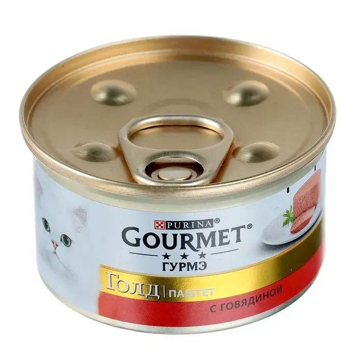 Gourmet Gold Паштет с говядиной для кошек, 85 г