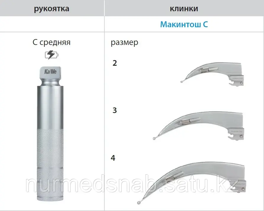 Ларингоскоп WL в комплекте для взрослых