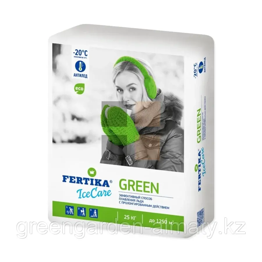 ФЕРТИКА Противогололёдный реагент IceCare GREEN(-20°C) 25кг