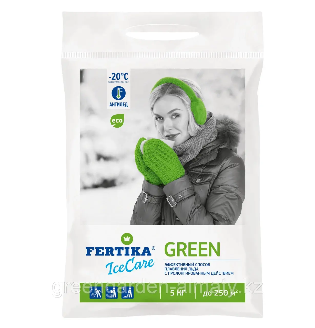 ФЕРТИКА Противогололёдный реагент IceCare GREEN(-20°C) 5кг