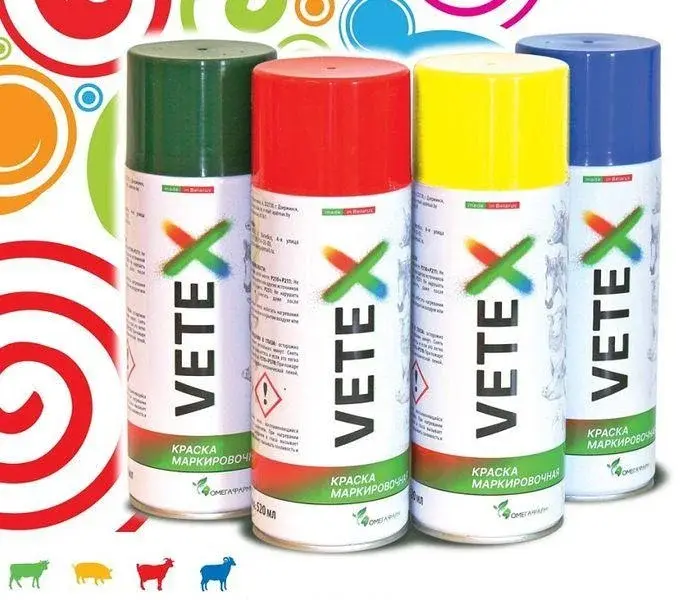 Спрей д/маркировки VETEX красный 520 мл (аэрозоль) Код: 83698